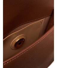 LOVE MOSCHINO BRAIDED Shoulder bag with flap camel - Women’s Bags - 5