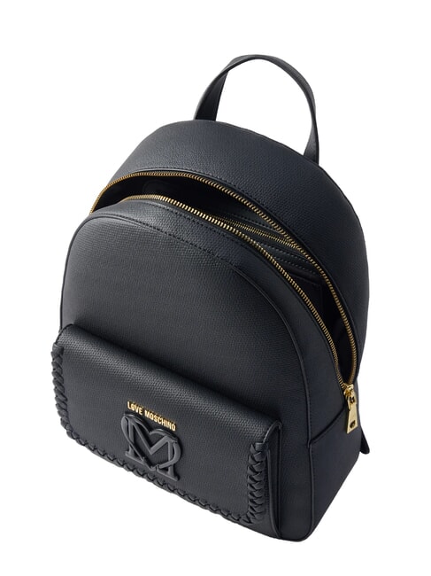 BRAIDED Backpack with pocket Black - Women’s Bags