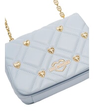 LOVE MOSCHINO SWEET STUDS Mini shoulder bag with studs Light blue - Women&rsquo;s Bags - 4