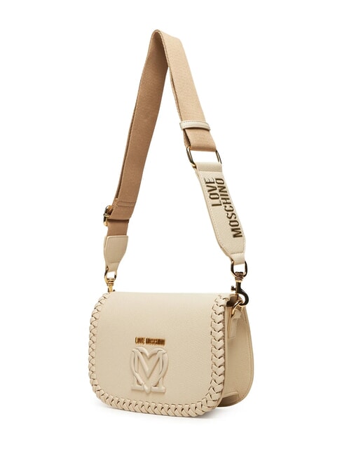 BRAIDED Shoulder bag with flap ivory - Women&rsquo;s Bags