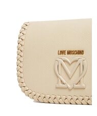 LOVE MOSCHINO BRAIDED Shoulder bag with flap ivory - Women&rsquo;s Bags - 4