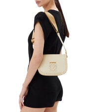 LOVE MOSCHINO BRAIDED Shoulder bag with flap ivory - Women&rsquo;s Bags - 6