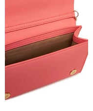 LOVE MOSCHINO BOLD LOGO Bag with flap and chain shoulder strap coral - Women&rsquo;s Bags - 4