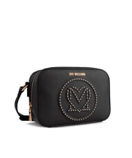 LOVE MOSCHINO LITTLE STUDS Camera case bag with studs Black - Women’s Bags - 2