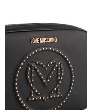 LOVE MOSCHINO LITTLE STUDS Camera case bag with studs Black - Women’s Bags - 3