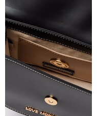 LOVE MOSCHINO LOVE CHAIN Mini shoulder bag Black - Women’s Bags - 4