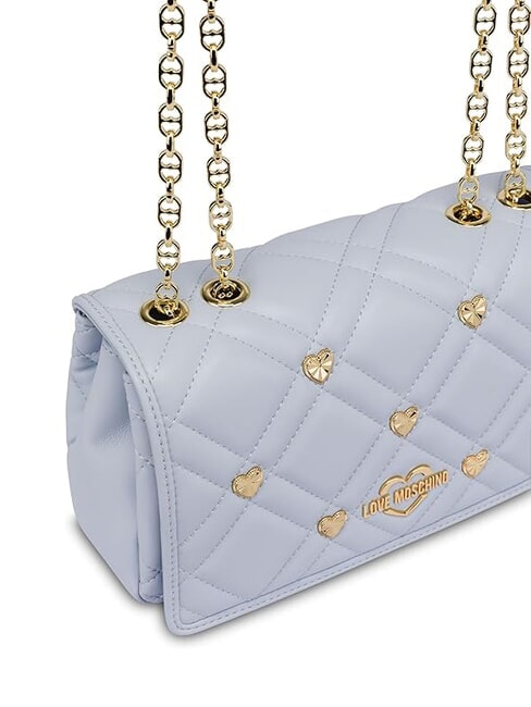 SWEET STUDS Shoulder bag with chain Light blue - Women&rsquo;s Bags