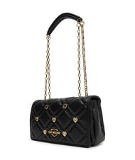 LOVE MOSCHINO SWEET STUDS Shoulder bag with chain Black - Women’s Bags - 3