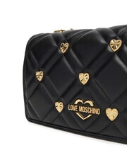 LOVE MOSCHINO SWEET STUDS Shoulder bag with chain Black - Women’s Bags - 4
