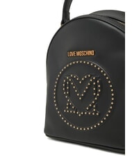 LOVE MOSCHINO SMART DAILY Mini backpack with studs Black - Women’s Bags - 4