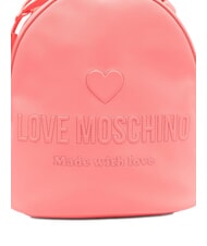 LOVE MOSCHINO SWEET STUDS Backpack with stitched logo coral - Women’s Bags - 3
