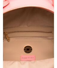 LOVE MOSCHINO LOVE EMBOSSED Backpack with stitched logo coral - Women’s Bags - 4