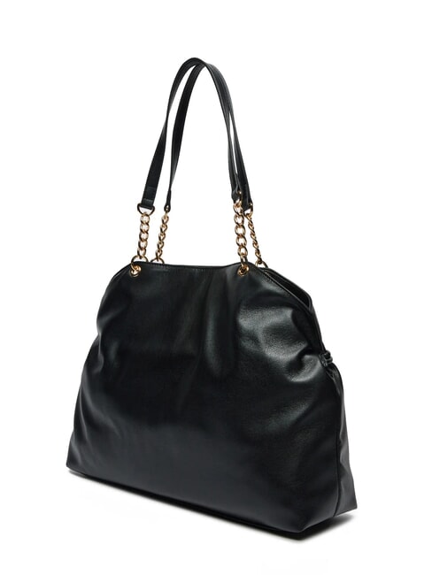 EMBOSSED Shoulder bag with metal hearts Black - Women’s Bags