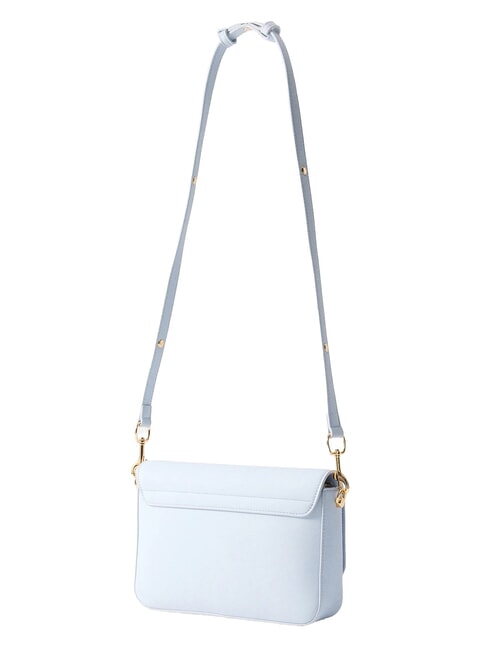 LAMINATED BOLD LOVE Shoulder bag with flap Light blue - Women’s Bags