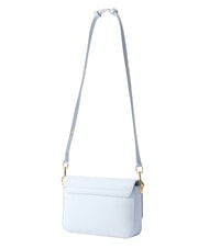 LOVE MOSCHINO LAMINATED BOLD LOVE Shoulder bag with flap Light blue - Women’s Bags - 2