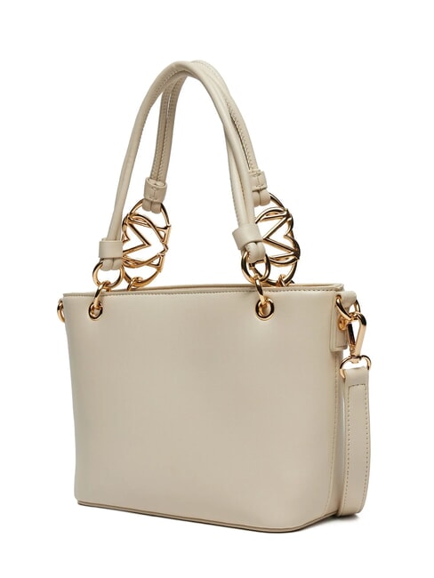 LOVE CHAIN STRAP Shopping bag with shoulder strap ivory - Women’s Bags