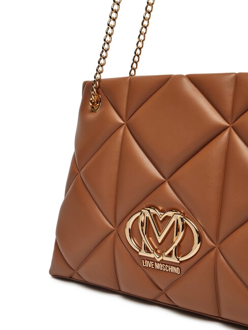 GEOMETRIC Chain Handle Shoulder Bag camel - Women’s Bags