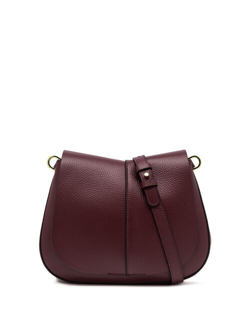 HELENA ROUND Leather shoulder bag wine berry - Women’s Bags