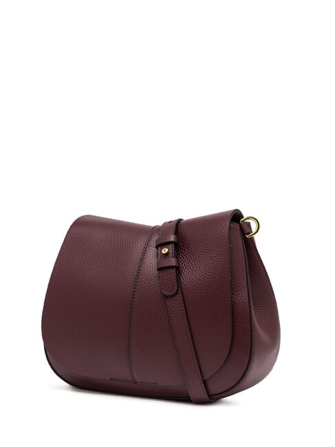 HELENA ROUND Leather shoulder bag wine berry - Women’s Bags