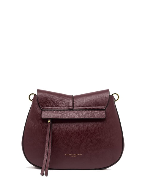 HELENA ROUND Leather shoulder bag wine berry - Women’s Bags