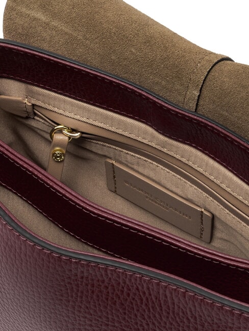 HELENA ROUND Leather shoulder bag wine berry - Women’s Bags