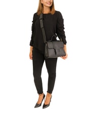 LESAC SABRINA Dollar leather satchel bag black - Women’s Bags - 6