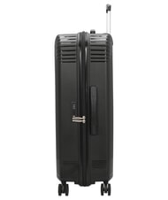 MARIO VALENTINO WOOD Large size trolley black - Rigid Trolley Cases - 4