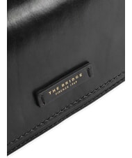 THE BRIDGE RUSTICI Leather shoulder bag Black Gold - Women’s Bags - 3