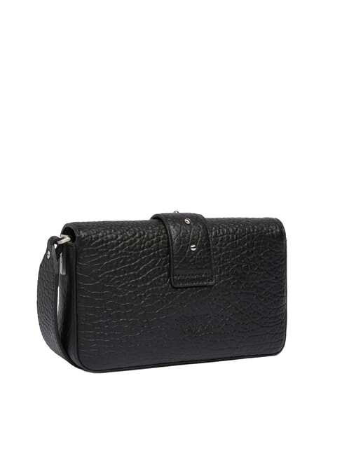 LOVE ONE SLOUCHY  Mini leather shoulder bag black limousine - matt silver - Women’s Bags