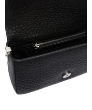 PINKO LOVE ONE SLOUCHY  Mini leather shoulder bag black limousine - matt silver - Women’s Bags - 4