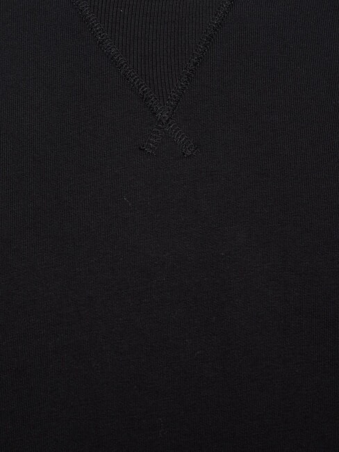 EMBRO ON SLEEVE  Cotton blend sweatshirt jetbla - Sweatshirts