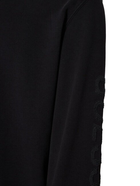 EMBRO ON SLEEVE  Cotton blend sweatshirt jetbla - Sweatshirts