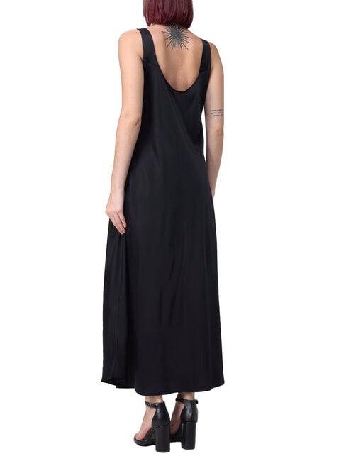 CK Long slip dress in viscose black - Woman Clothes