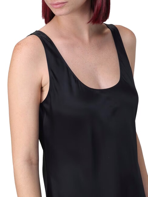 CK Long slip dress in viscose black - Woman Clothes