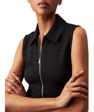 CALVIN KLEIN CK JEANS Short dress with full zip armholes ck black - Woman Clothes - 3