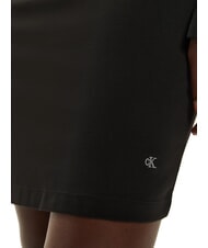 CALVIN KLEIN CK JEANS Short dress with boat neck and long sleeves ck black - Woman Clothes - 4