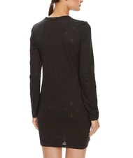 CALVIN KLEIN CK JEANS Long-sleeved dress with all-over logo - Woman Clothes