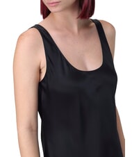 CALVIN KLEIN CK Long slip dress in viscose black - Woman Clothes - 3