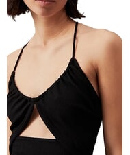 CALVIN KLEIN CK JEANS Cut-out midi dress with crossover back ck black - Woman Clothes - 3