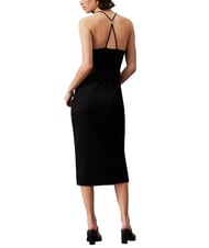 CALVIN KLEIN CK JEANS Cut-out midi dress with crossover back ck black - Woman Clothes - 2