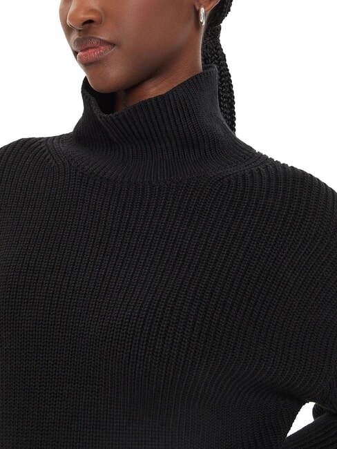 CK JEANS Oversized short turtleneck dress ck black - Woman Clothes