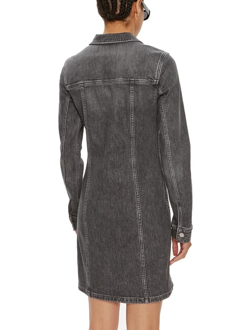 CK JEANS Long-sleeved full-zip denim dress denim grey - Woman Clothes