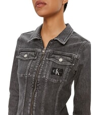 CALVIN KLEIN CK JEANS Long-sleeved full-zip denim dress denim grey - Woman Clothes - 4