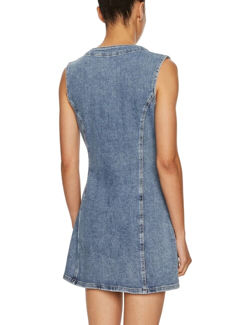 CK JEANS Short denim dress with armholes denim - Woman Clothes