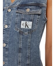CALVIN KLEIN CK JEANS Short denim dress with armholes denim - Woman Clothes - 4