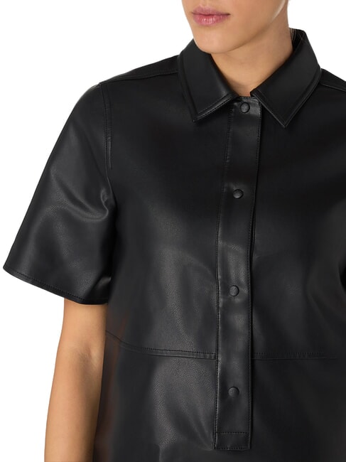 CK JEANS Short shirt dress with buttons ck black - Woman Clothes