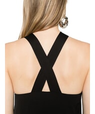 CALVIN KLEIN CK Long viscose dress with knot ck black - Woman Clothes - 3