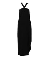 CALVIN KLEIN CK Long viscose dress with knot ck black - Woman Clothes - 4
