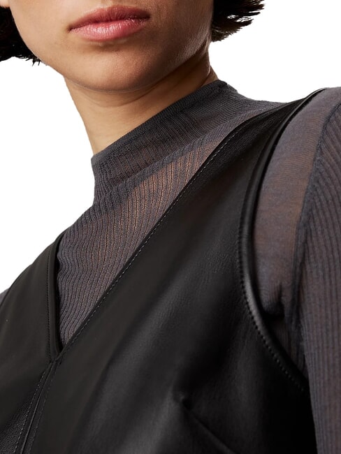 CK JEANS Sleeveless short vest dress ck black - Woman Clothes