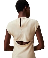CALVIN KLEIN CK Cut-out midi dress with side slits wood ash - Woman Clothes - 3